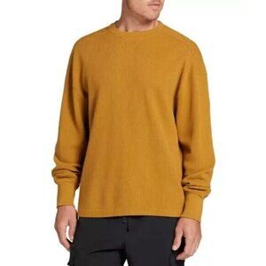 DSG Honey Brown Waffle Knit Long Sleeve Pullover Crewneck Sweatshirt Size XL NWT
